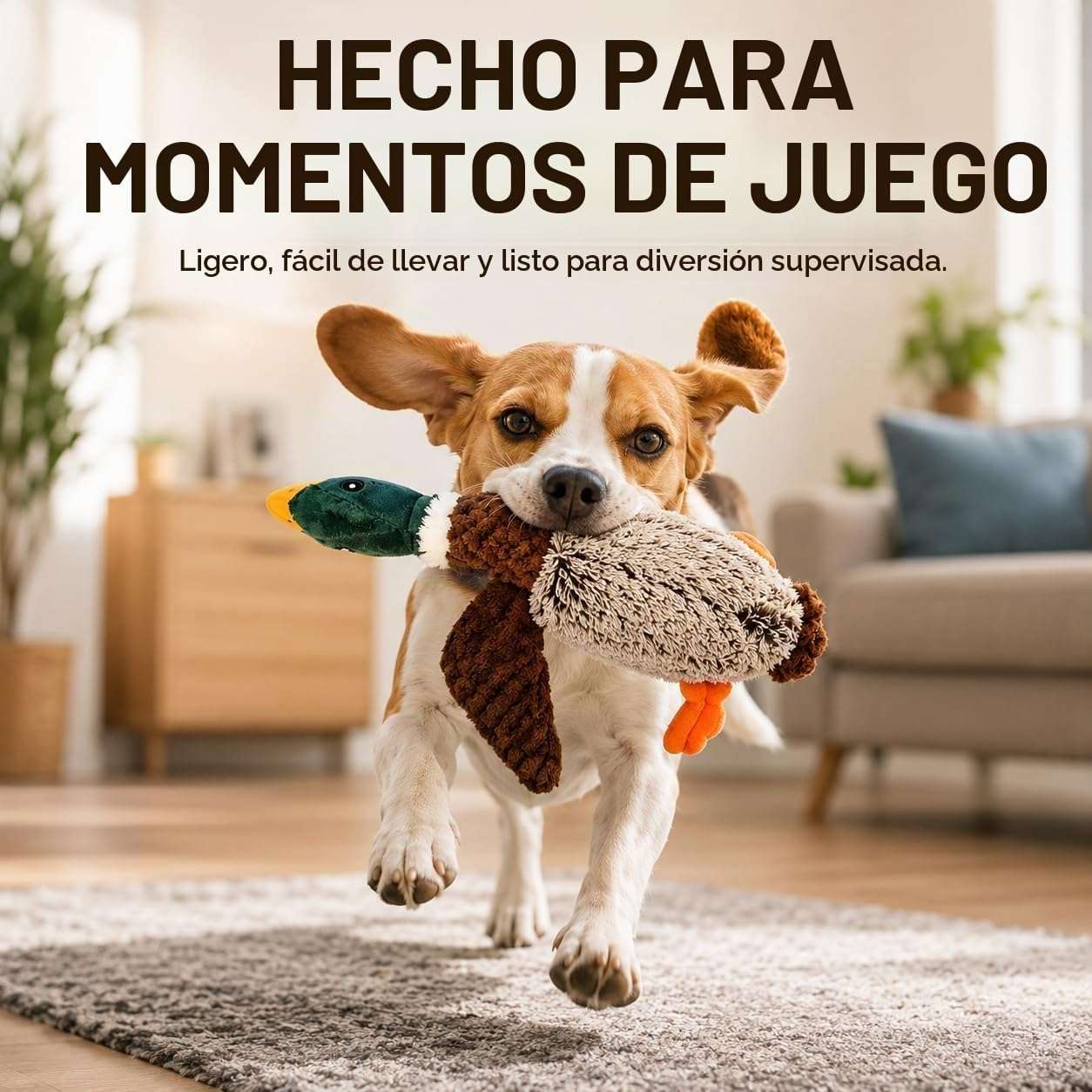 Peluche Pato Chirriante para Perros 33x27 Cm - Imagen 6