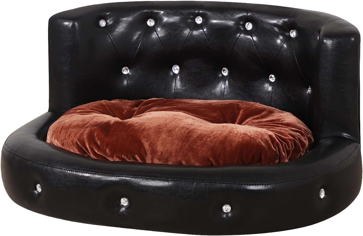 Sofá Cama Moderna con Botones de Cristal para Mascotas 70x44x33 Cm - Imagen 8