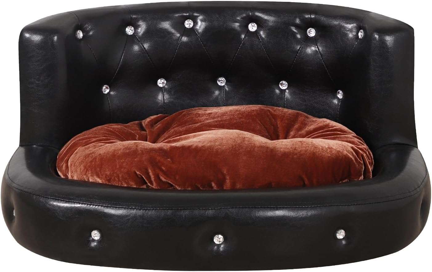 Sofá Cama Moderna con Botones de Cristal para Mascotas 70x44x33 Cm - Imagen 6