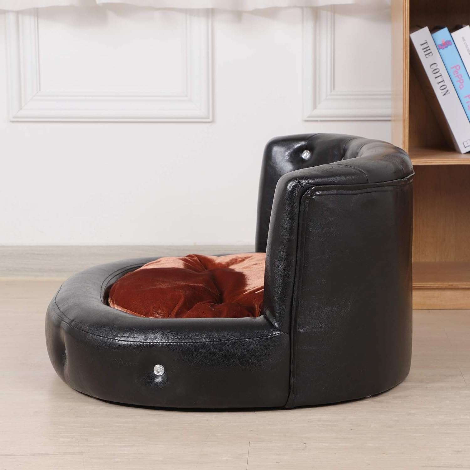 Sofá Cama Moderna con Botones de Cristal para Mascotas 70x44x33 Cm - Imagen 4