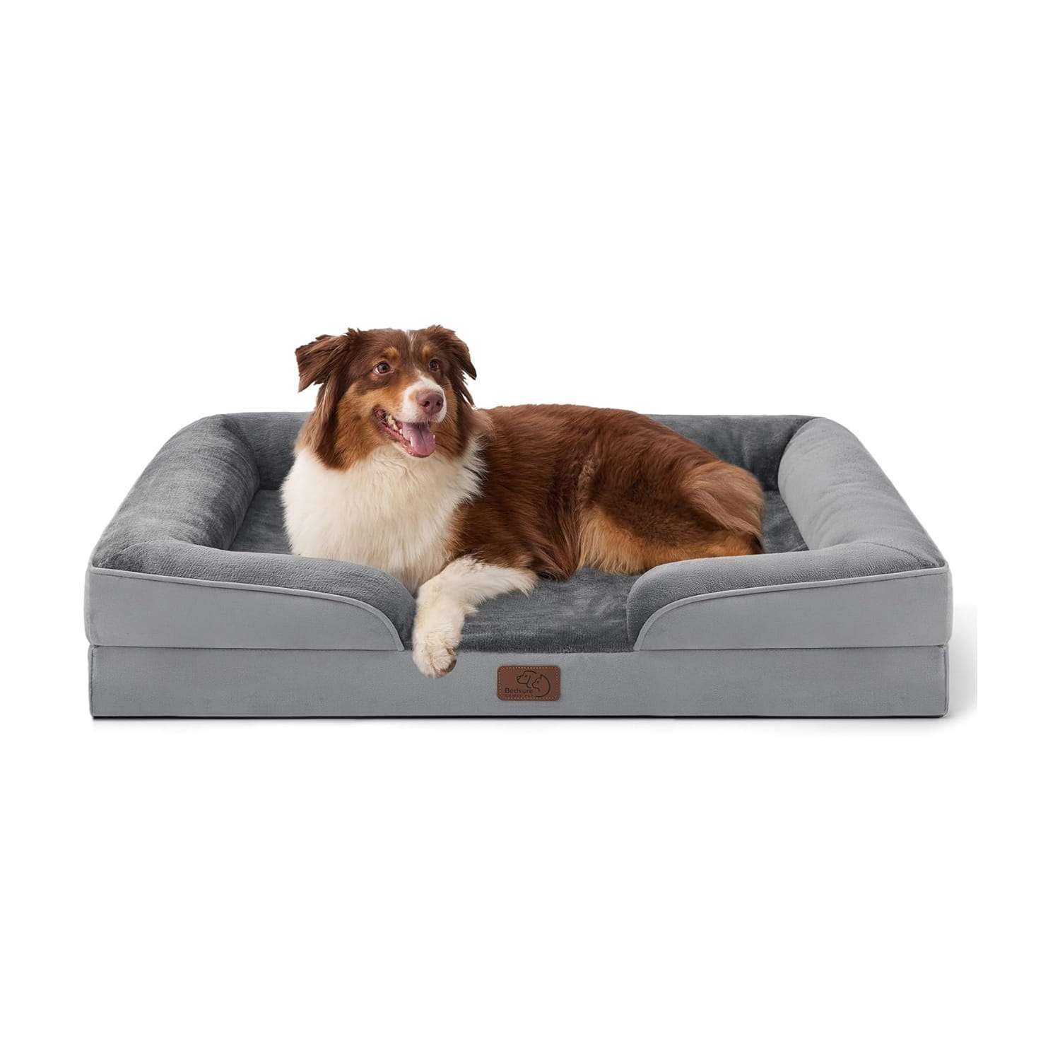 Cama ortopedica impermeable para perros con bordes reforzados y funda lavable