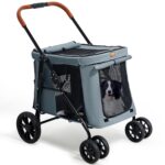 Coche Corral Cerrado para Mascotas con 4 Ruedas (60x78x102 cm) - Image 15