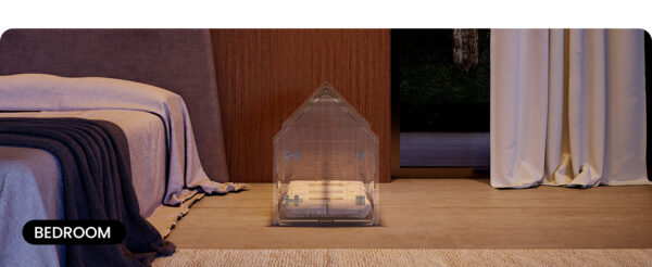 Casa de Acrílico Premium para Mascotas - Cerradura, Ventilación de 60x46x60 cm - Image 14