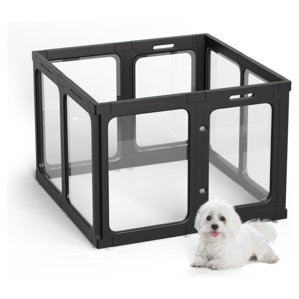 Corral de Acrílico para Perros y Gatos - Con Puerta de Acceso