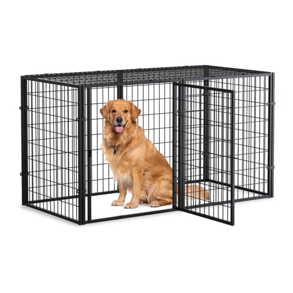 Jaula de Metal Grande para Perros y Gatos - 121x60x71 cm