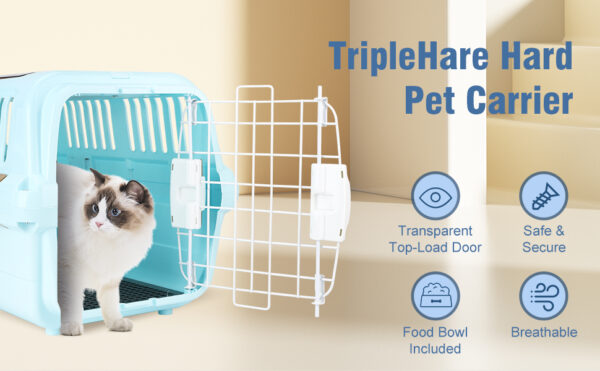 Jaula Transportadora Dura para Perros y Gatos con Doble Entrada, hasta 10 kg (50x30x35 cm) - Image 9