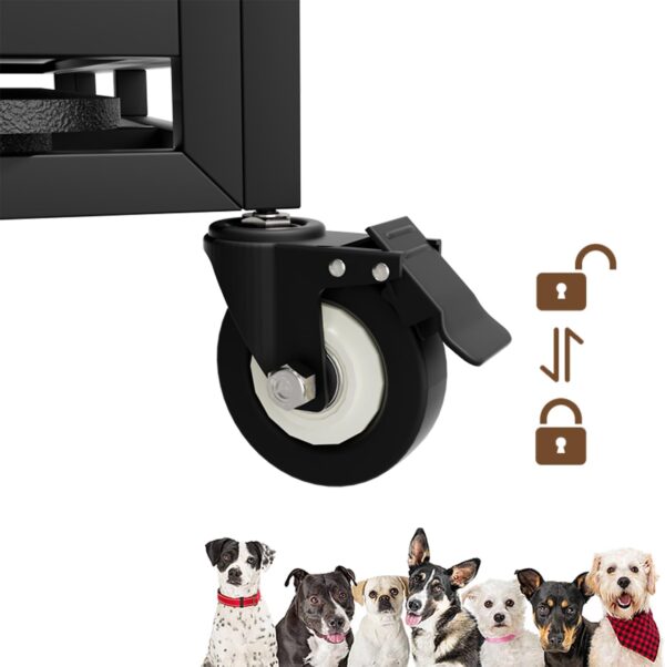 Jaula Doble de Acero para Perros Grandes - Bandeja Extraíble (120x127x74 cm) - Image 7