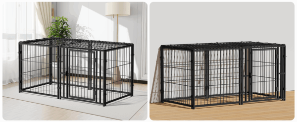 Jaula de Metal Grande para Perros y Gatos - 121x63x60 cm - Image 10