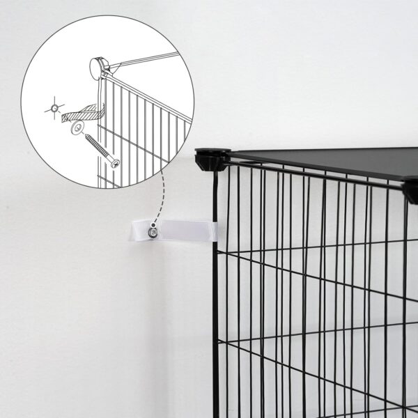 Jaula Grande de Acero Inoxidable para Gatos - 4 Niveles, Escalera y Hamaca (142x106x74 cm) - Image 9