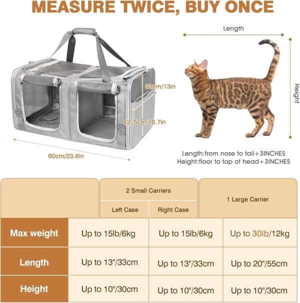 Transportador Expandible para Gatos con Arenero - 60x42x33 cm - Image 3