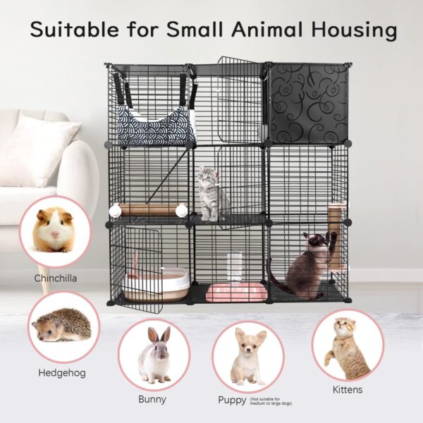Jaula para Gatos de 3 Niveles - Con Accesorios (108x46x109 cm) - Image 8