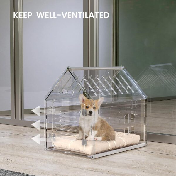 Casa de Acrílico Premium para Mascotas - Cerradura, Ventilación de 60x46x60 cm - Image 5