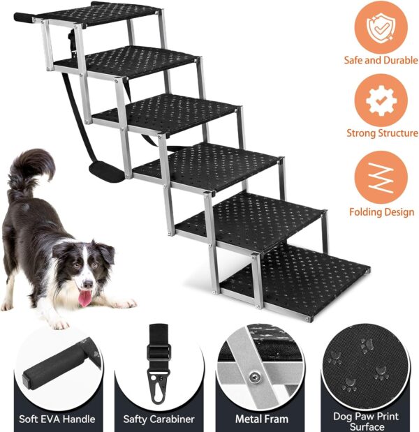 Escalera Portátil Antideslizante para Perros - Soporta hasta 90 kg (139x43x81 cm) - Image 2