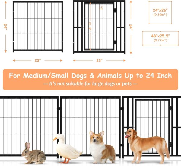 Jaula de Metal Grande para Perros y Gatos - 121x63x60 cm - Image 5
