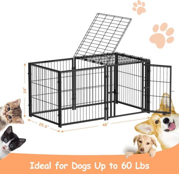 Jaula de Metal Grande para Perros y Gatos - 121x63x60 cm - Image 7