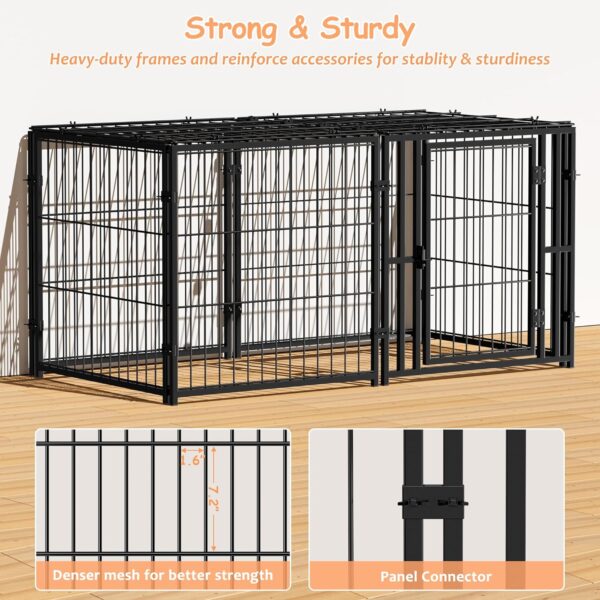 Jaula de Metal Grande para Perros y Gatos - 121x63x60 cm - Image 8