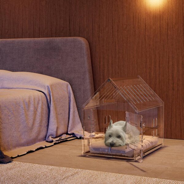 Casa de Acrílico Premium para Mascotas - Cerradura, Ventilación de 60x46x60 cm - Image 6