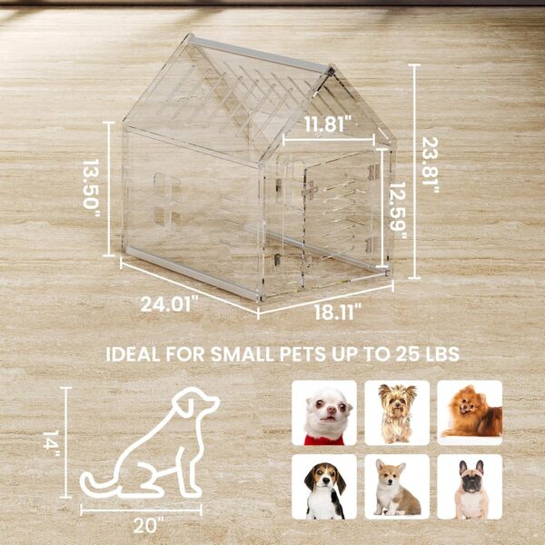 Casa de Acrílico Premium para Mascotas - Cerradura, Ventilación de 60x46x60 cm - Image 2