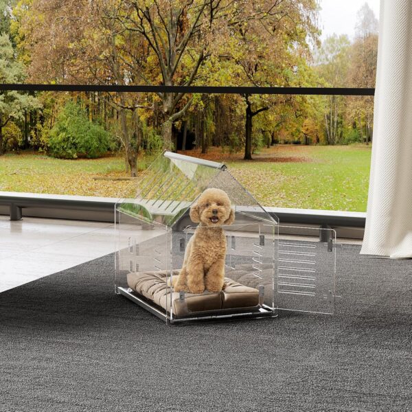 Casa de Acrílico Premium para Mascotas - Cerradura, Ventilación de 60x46x60 cm - Image 7