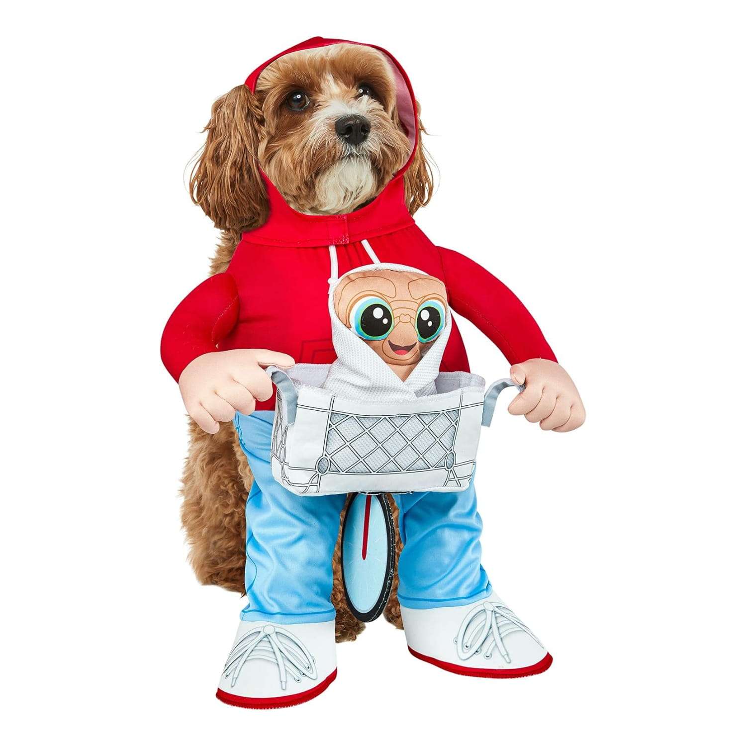 Disfraz oficial de E.T. para caminar con tocado incluido para perros y gatos.