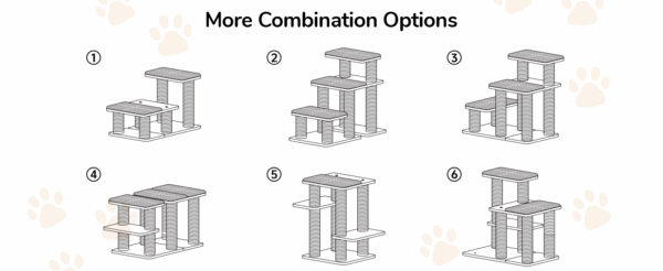 Escalera de Madera Maciza para Gatos y Perros - Con Rascador y Soporte 90 kg (55x32x51 cm) - Image 15