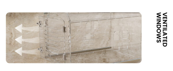 Casa de Acrílico Premium para Mascotas - Cerradura, Ventilación de 60x46x60 cm - Image 12