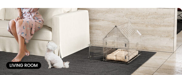 Casa de Acrílico Premium para Mascotas - Cerradura, Ventilación de 60x46x60 cm - Image 13