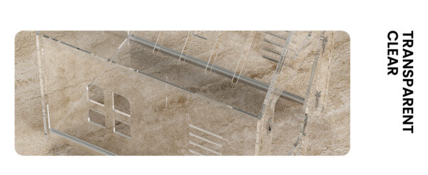 Casa de Acrílico Premium para Mascotas - Cerradura, Ventilación de 60x46x60 cm - Image 10