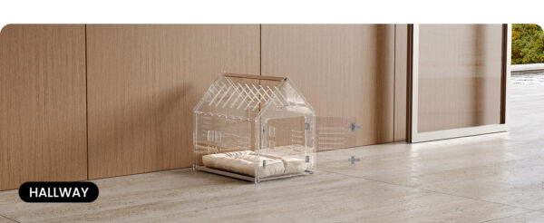 Casa de Acrílico Premium para Mascotas - Cerradura, Ventilación de 60x46x60 cm - Image 15