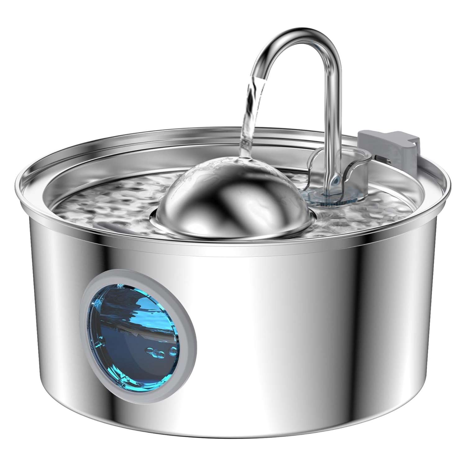 Fuente de agua de acero inoxidable 3.2L para perros y gatos. Bebedero con bomba silenciosa, ideal para una hidratación limpia.