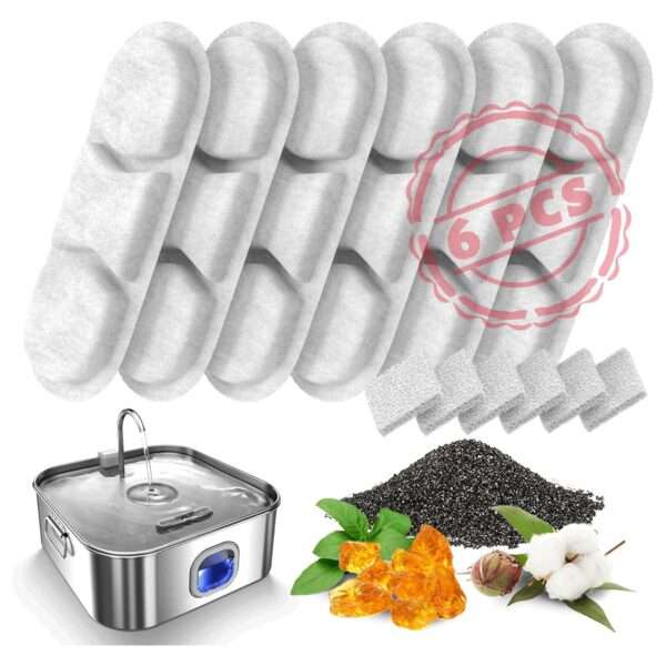 Fuente de agua para mascotas de 12 L, acero inoxidable. Bebedero súper silencioso con luz LED indicadora de nivel de agua, ideal para perros grandes y varios gatos.
