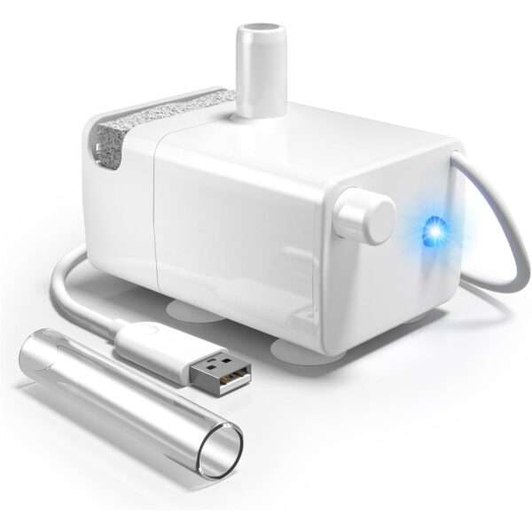 Fuente de agua para mascotas de 12 L, acero inoxidable. Bebedero súper silencioso con luz LED indicadora de nivel de agua, ideal para perros grandes y varios gatos.