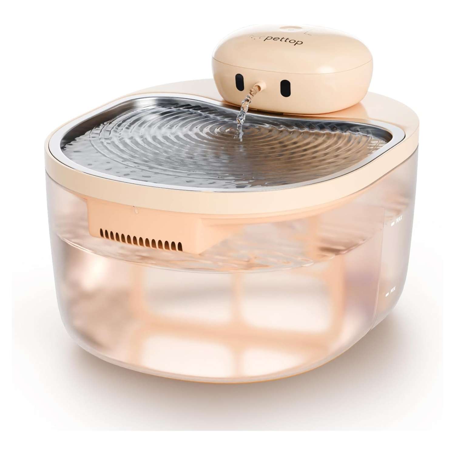Fuente de agua inalámbrica para mascotas 3L. Bebedero con sensor de movimiento y bandeja de acero inoxidable, ideal para perros y gatos.
