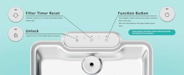 Fuente de agua inalámbrica 3.6L para mascotas. Bebedero recargable con control por aplicación móvil, ideal para monitorear y gestionar la hidratación de perros y gatos.