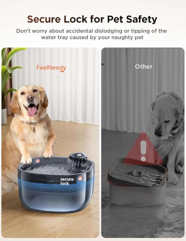 Fuente de agua para mascotas de 7L, ultra silenciosa. Bebedero de gran capacidad ideal para perros grandes o múltiples gatos, asegura agua fresca sin ruido.