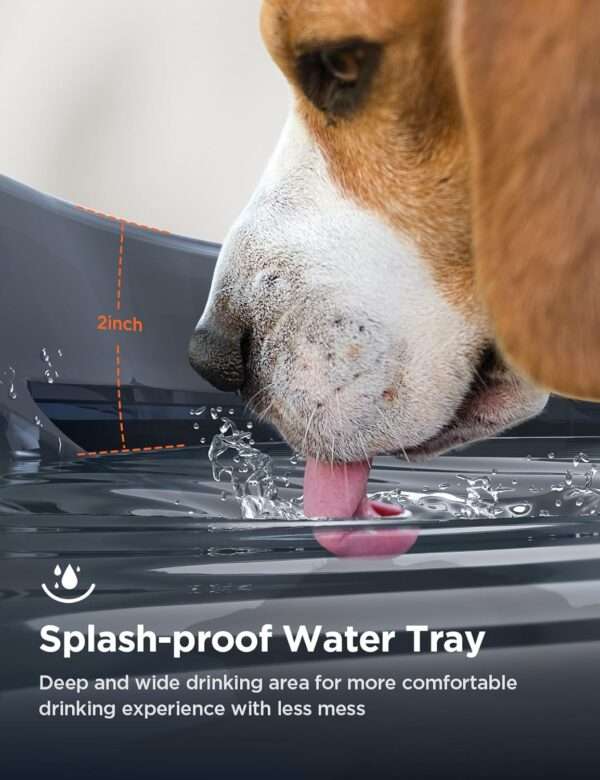 Fuente de agua para mascotas de 7L, ultra silenciosa. Bebedero de gran capacidad ideal para perros grandes o múltiples gatos, asegura agua fresca sin ruido.