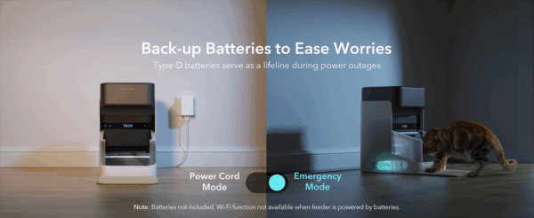 Comedero automático para gatos con etiqueta inteligente, Wi-Fi Dual Band, capacidad 3 litros.