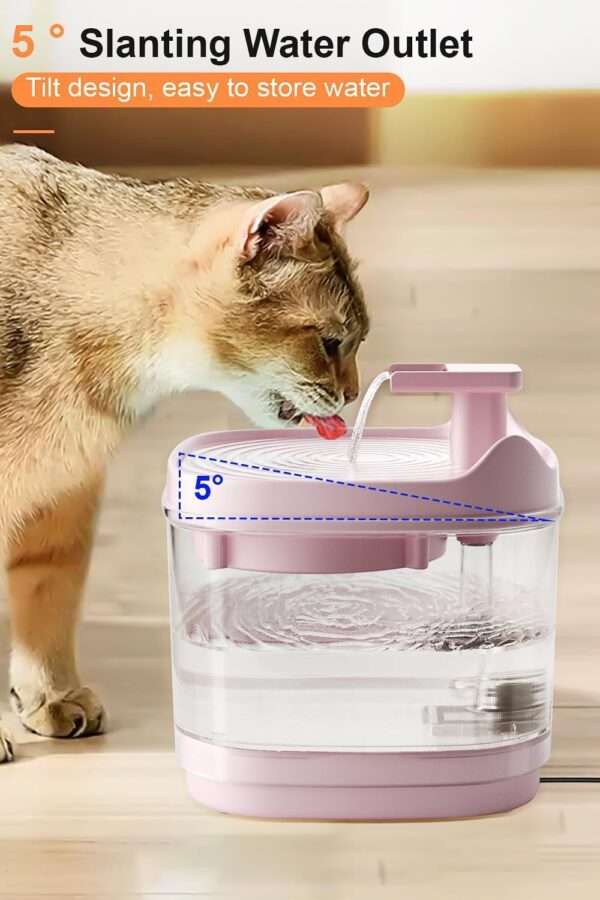 Fuente de agua silenciosa para mascotas 1.6L. Bebedero discreto para perros y gatos, ideal para proporcionar agua fresca sin ruidos molestos.