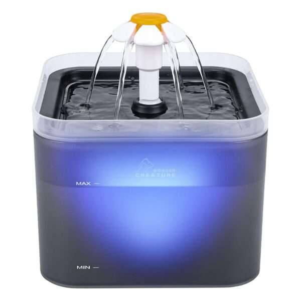 Fuente de agua de 2L para perros y gatos. Bebedero básico y fiable, ideal para mantener a las mascotas hidratadas con agua fresca.