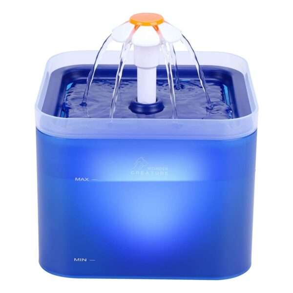 Fuente de agua de 2L para perros y gatos. Bebedero básico y fiable, ideal para mantener a las mascotas hidratadas con agua fresca.