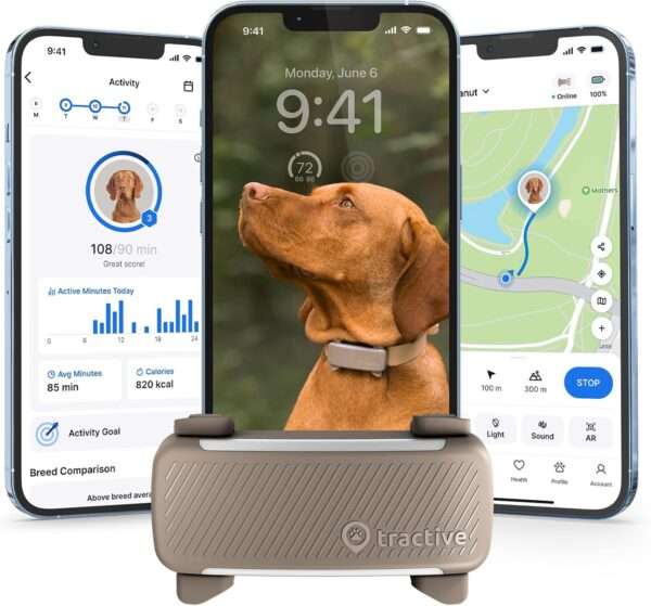 Rastreador GPS para perros en Chile Dispositivo de monitoreo de salud para mascotas Localizador de perros en vivo