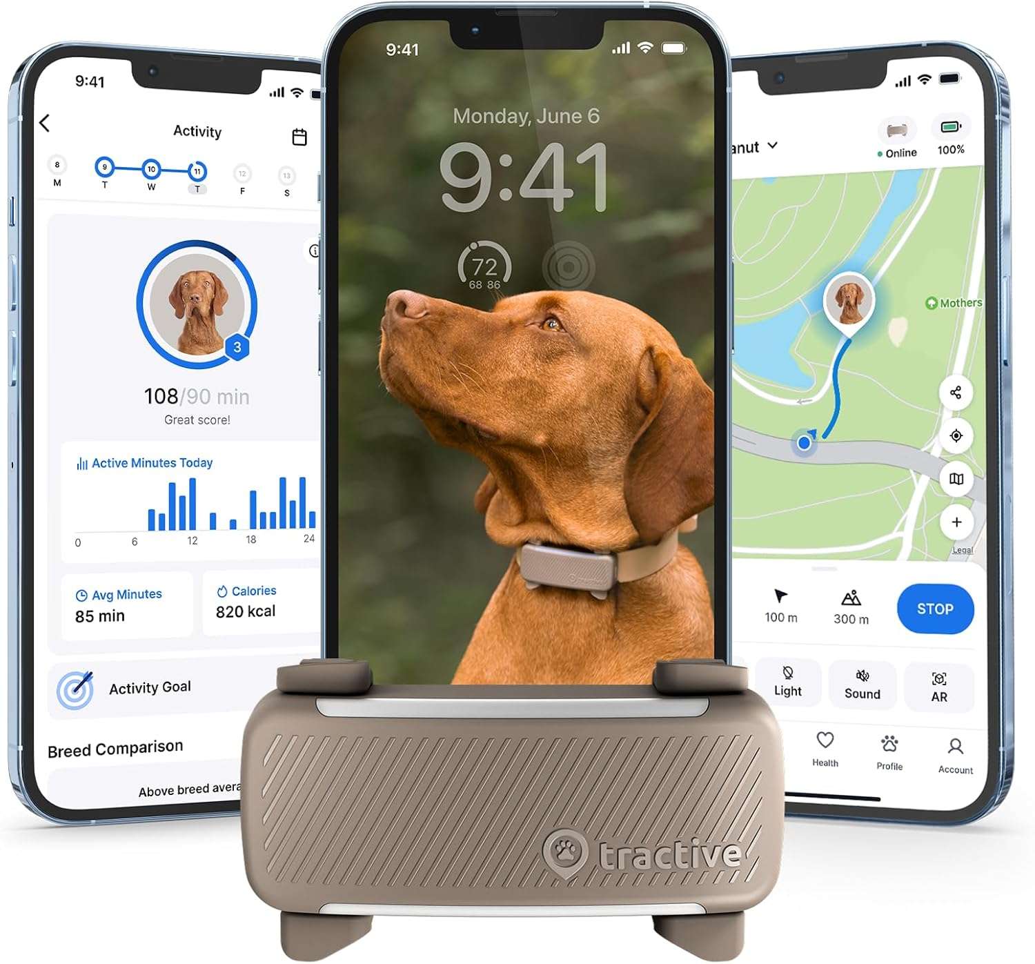 Rastreador GPS para perros en Chile Dispositivo de monitoreo de salud para mascotas Localizador de perros en vivo
