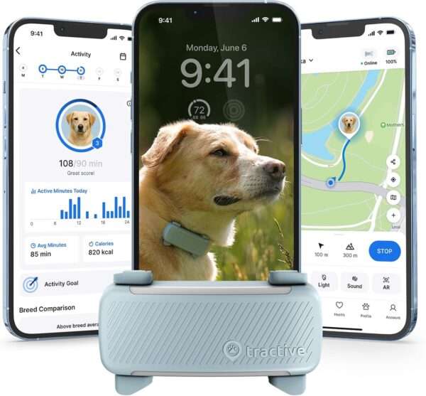 Rastreador GPS para perros en Chile Dispositivo de monitoreo de salud para mascotas Localizador de perros en vivo