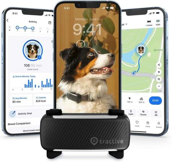 Rastreador GPS para perros en Chile Dispositivo de monitoreo de salud para mascotas Localizador de perros en vivo