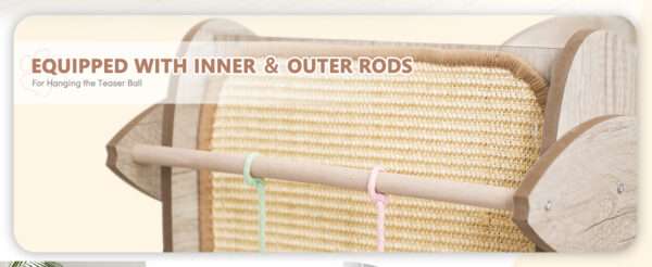 Rueda de ejercicio interactiva grande para gatos, con diseño moderno y colores vibrantes.
