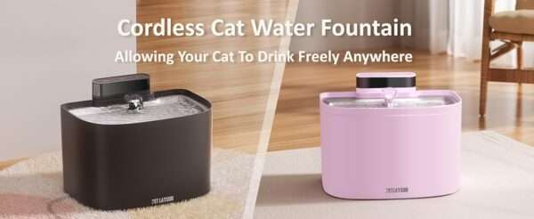 Fuente de agua inalámbrica 3.6L para mascotas. Bebedero recargable con control por aplicación móvil, ideal para monitorear y gestionar la hidratación de perros y gatos.