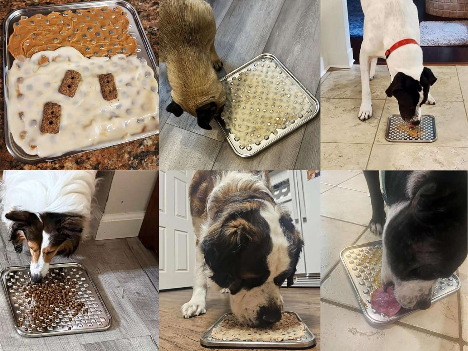 Alfombrilla de acero inoxidable 304 para lamer para perros y gatos. Ayuda a reducir la ansiedad y promueve la alimentación lenta