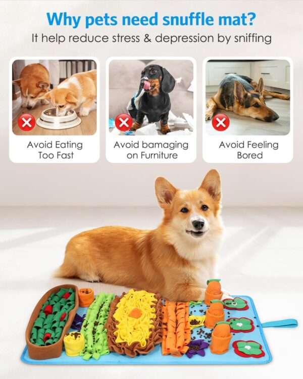 Alfombrilla de olfateo para perros grandes. Es un juguete que fomenta la estimulación mental y la alimentación lenta.