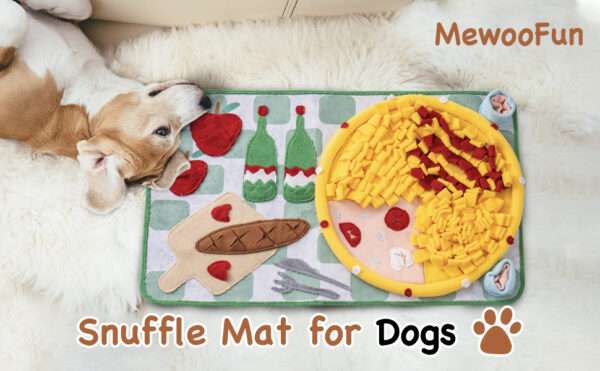 Alfombrilla de olfateo para perros. Es un juguete que estimula la mente y fomenta la alimentación lenta.