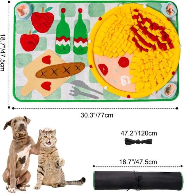 Alfombrilla de olfateo para perros. Es un juguete que estimula la mente y fomenta la alimentación lenta.